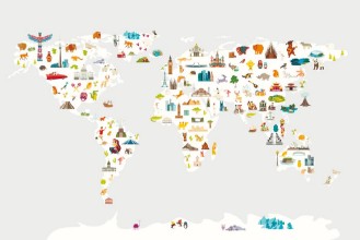 Picture of Landmarks World Map
