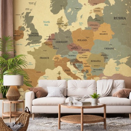 Picture of Map of Europe with Capitals