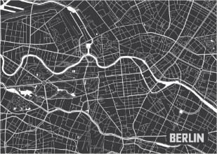Pilt Minimalistic Berlin City Map