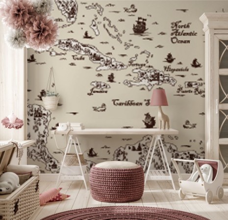 Picture of Old map of the Caribbean Sea