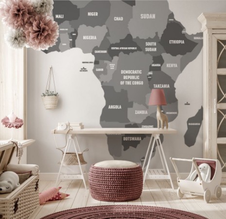 Picture of Map of Africa in Grey