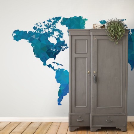 Bild på World map in Blue