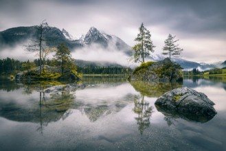 Rainy Morning at Hintersee paveikslėlis