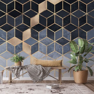 Bild på Soft Blue Gradient Cubes