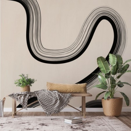 Picture of Black Brush Stroke Art