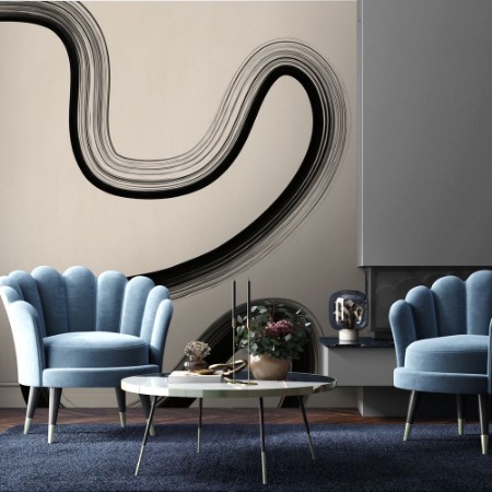 Picture of Black Brush Stroke Art