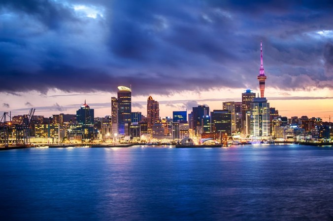 Auckland Skyline photowallpaper Scandiwall
