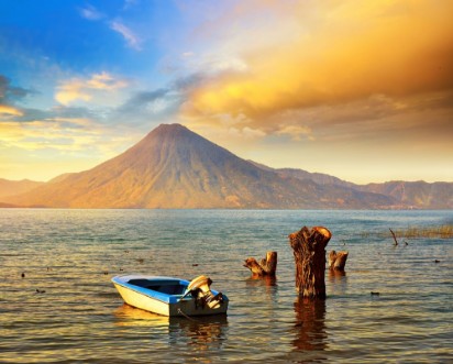 Afbeeldingen van Sunset at the Lake Atitlan