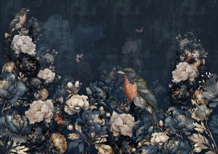 Bild vun Navy Nocturne with Peonies