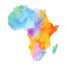 Immagine di Multicolor Africa Map
