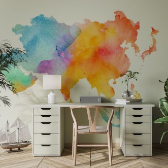 Picture of Multicolor Asia Map