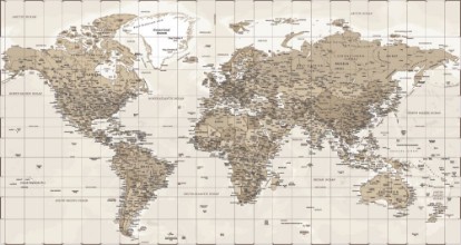 Image de Carte du monde rétro