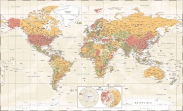 Image de Carte du monde et les pôles