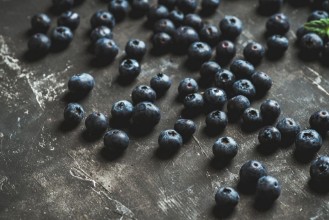 Ritratt ta’ Freshly harvested Blueberries