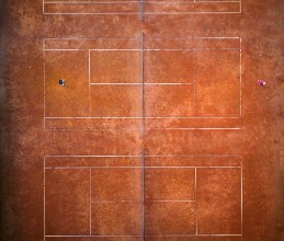Picture of Aerial View Tennis Court