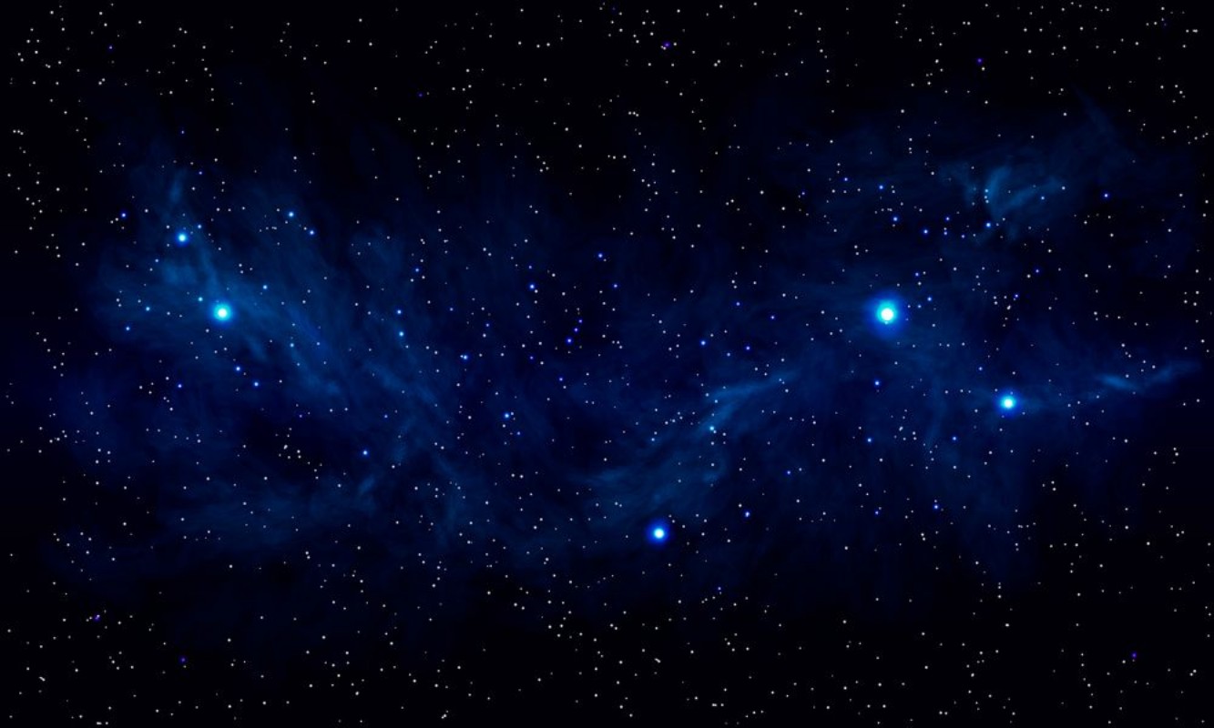 Image de Beautiful Space with Blue Nebula