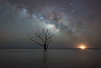 Afbeeldingen van Botany Bay Beach under the Milky Way