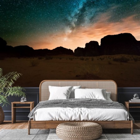 Afbeeldingen van Night in Wadi Rum desert. Jordan