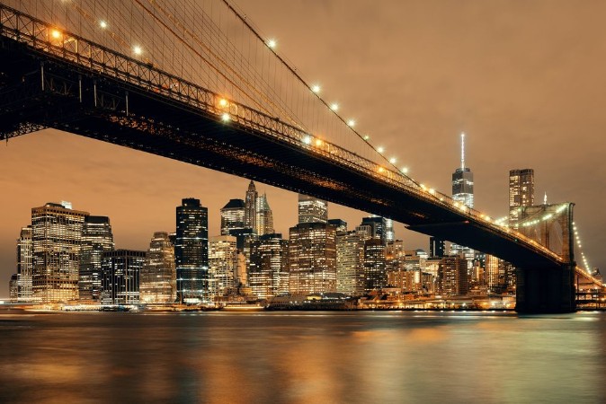 Manhattan Downtown Bridge photowallpaper Scandiwall