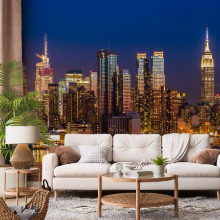 Picture of Manhattan Midtown Buildings Skyline Night