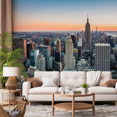 Picture of New York Skyline at Sunset