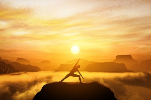 Meditating in Mountains photowallpaper Scandiwall