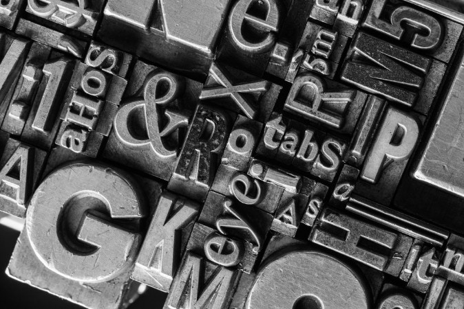 Image de Grå metall boktryck