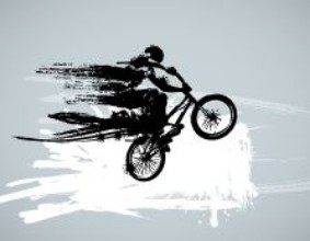 Image de Trail Biker Getting Air