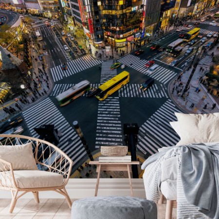 Picture of Intersection in Ginza, Tokyo