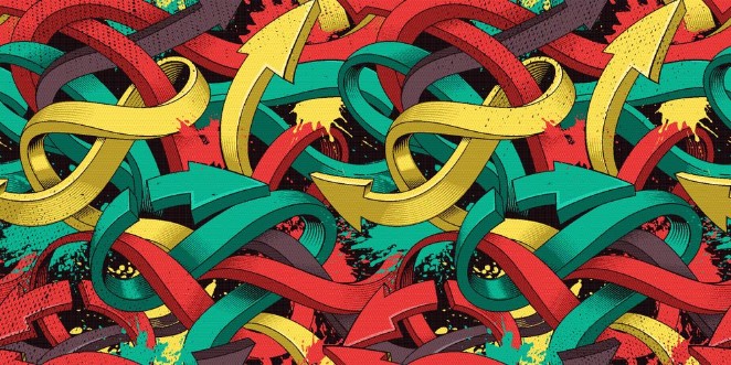 Arrows photowallpaper Scandiwall