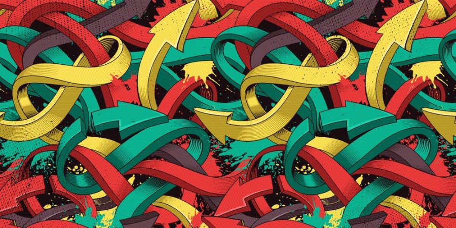 Arrows photowallpaper Scandiwall