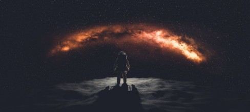 Picture of Astronaut Doing Space Walk