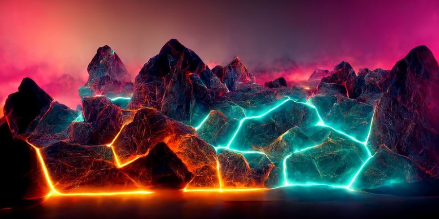 Space Rocks photowallpaper Scandiwall