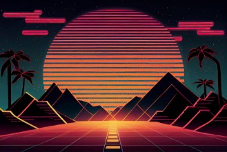 Obrázek Retro 80s Background