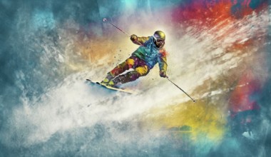 Kép Skier in a Spin