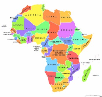 Afbeeldingen van Africa Single States Political Map