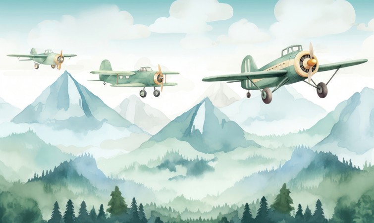 Plane Caravan photowallpaper Wallpassion