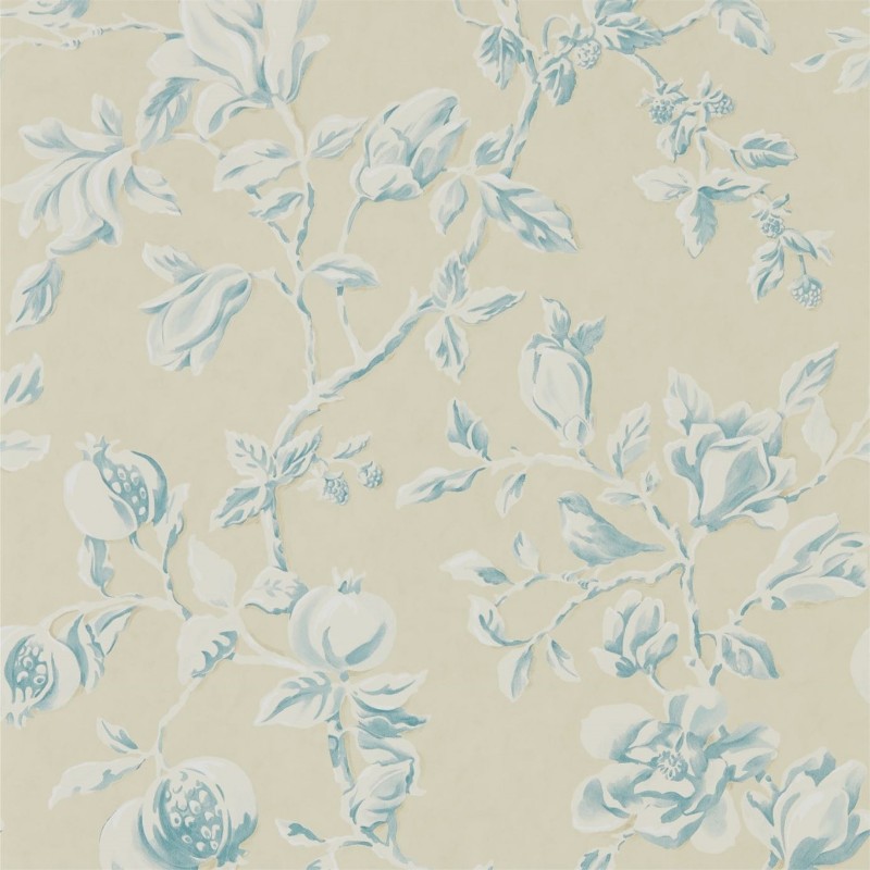 Picture of Magnolia & Pomegranate Parchment/Sky Blue - DWOW215725-OUTLET