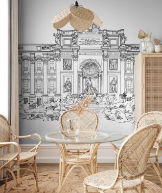 Afbeeldingen van Rome famous landmark Trevi Fountain Sightseeing of Italy