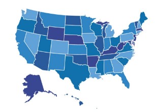 Bild von USA map vector illustration art on white background