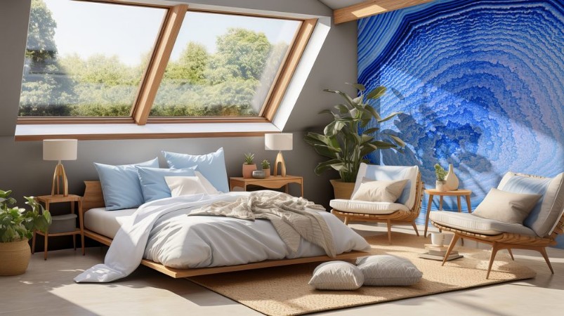 Afbeeldingen van Blue agate schistose structure background