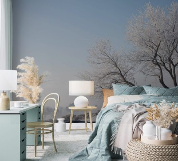 Picture of Bevroren bomen in duinlandschap