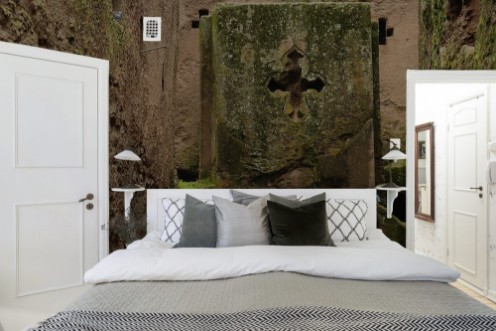 Picture of Orthodox churches carve in solid rock in Lalibela