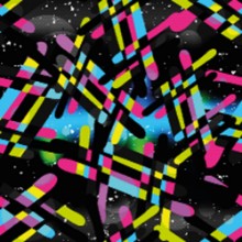 Pilt Graffiti on a black background abstract color seamless pattern grunge texture