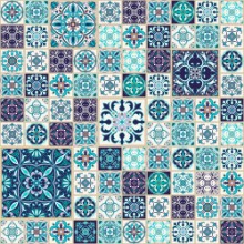 Afbeeldingen van Vector seamless texture Beautiful patchwork pattern for design and fashion with decorative elements