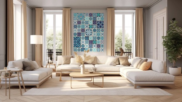 Afbeeldingen van Vector seamless texture Beautiful patchwork pattern for design and fashion with decorative elements