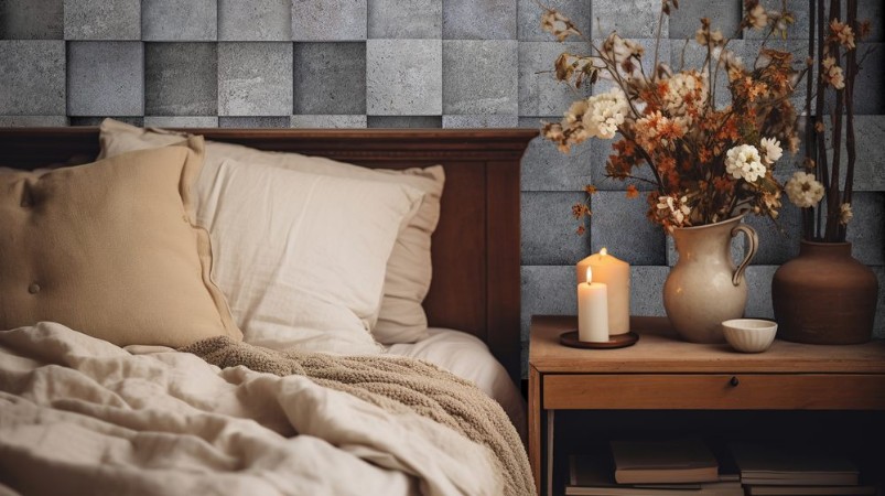 Picture of Wall of concrete cubes