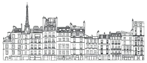 Picture of Facades de Paris avec Tour Eiffel