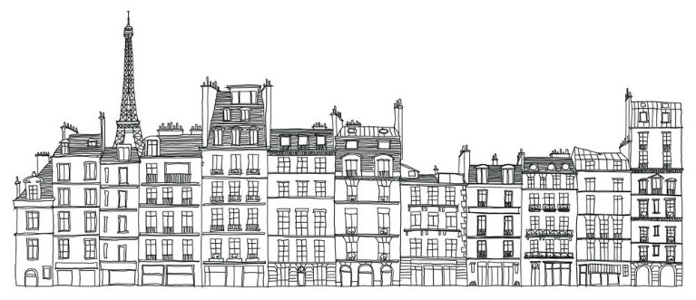 Afbeeldingen van Facades de Paris avec Tour Eiffel