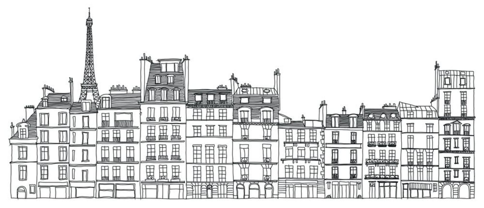 Picture of Facades de Paris avec Tour Eiffel